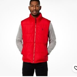 U.S polo ASSN man’s signature vest red new with tags size small